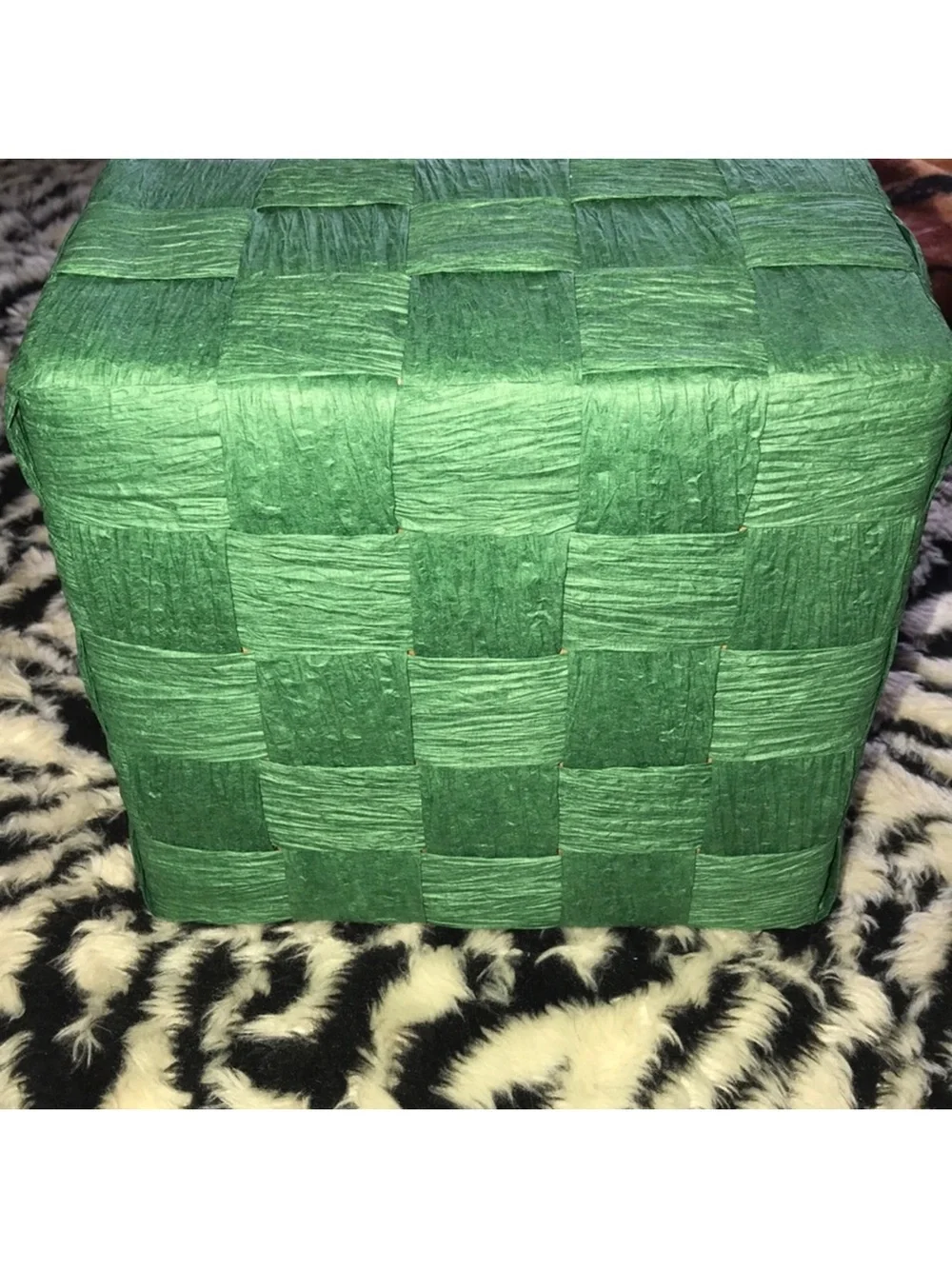 DIY Christmas basket 🧺 8x8 inches red and green with reindeer